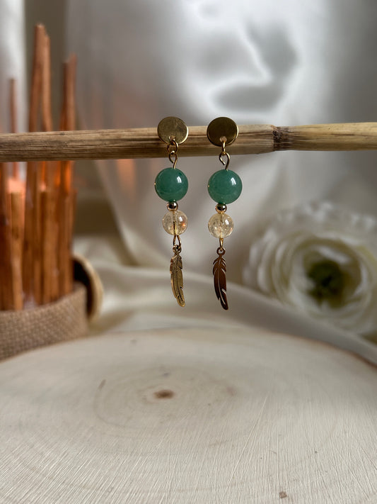 Eclat Végétal - Aventurine & Citrine