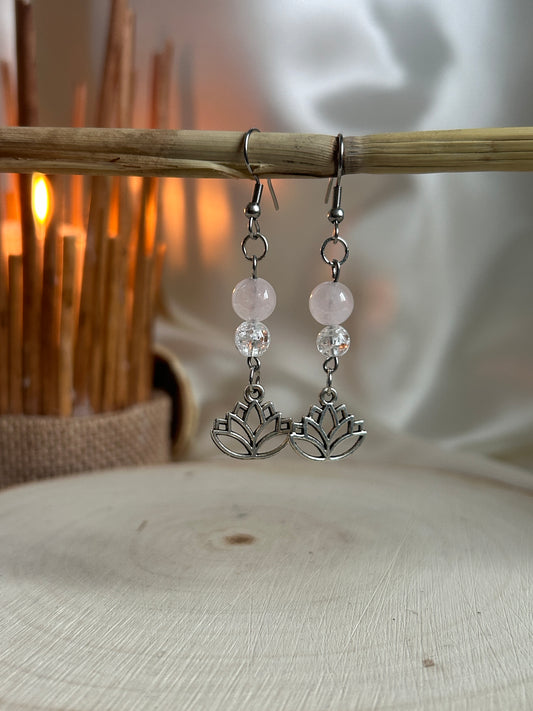 Douceur Cristalline - Quartz Rose & Cristal de Roche