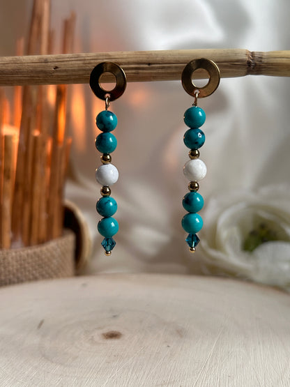 Ciel et Terre - Turquoise de Chine & Howlite