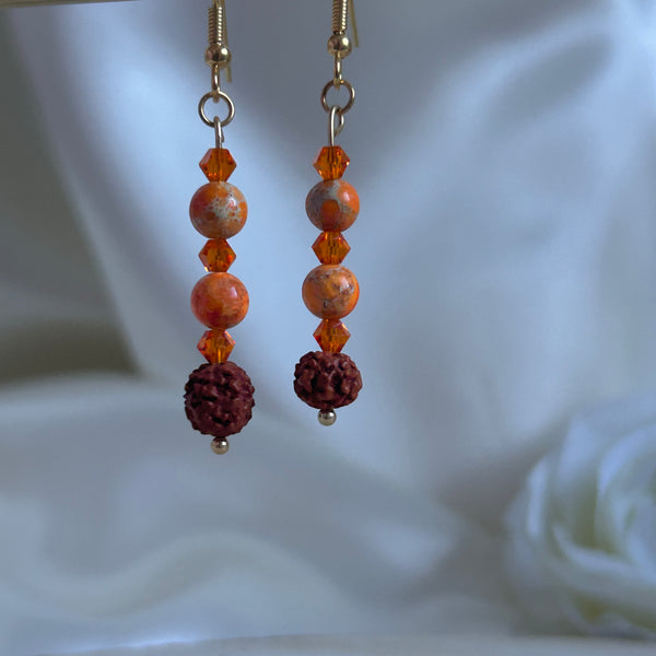 Eclat Sauvage - Jaspe Impérial Orange & Rudraksha