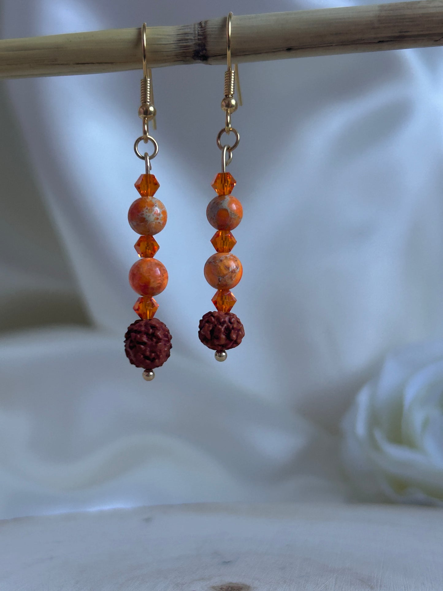 Eclat Sauvage - Jaspe Impérial Orange & Rudraksha