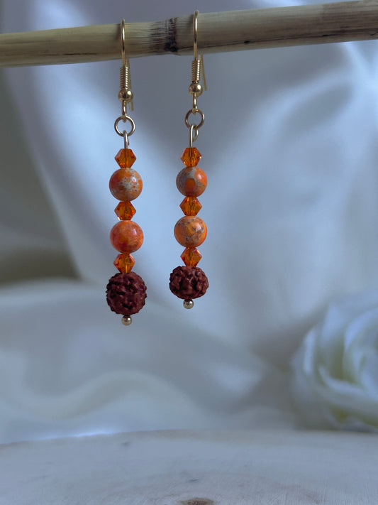 Eclat Sauvage - Jaspe Impérial Orange & Rudraksha