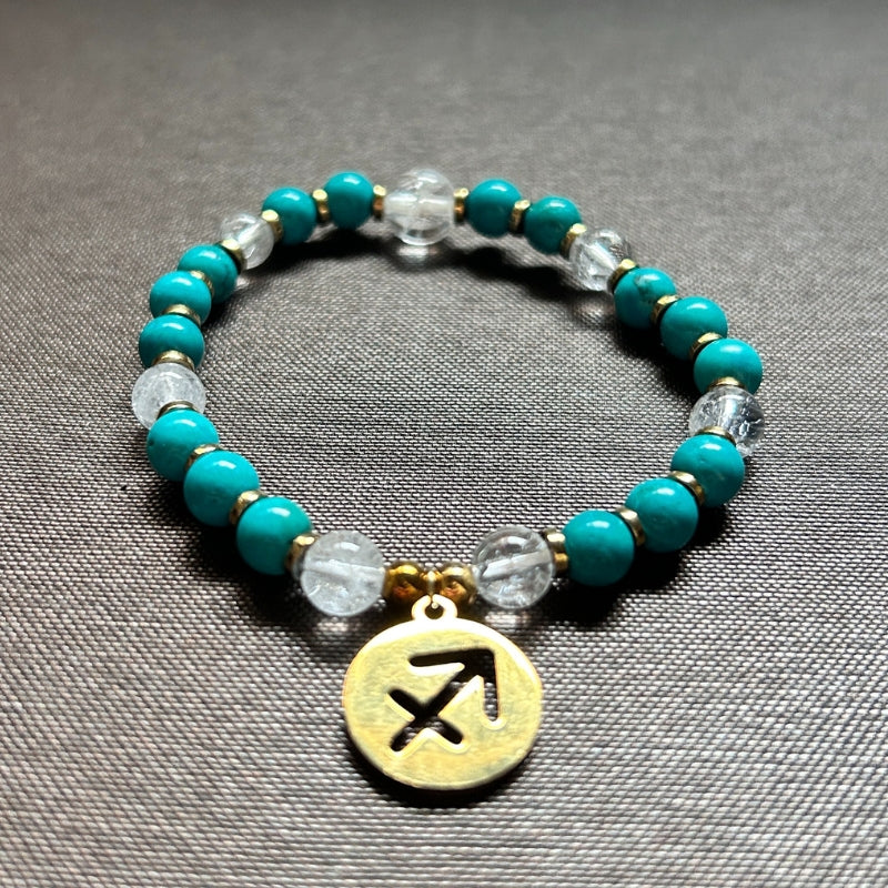 Signe Sagittaire - Turquoise & Cristal de Roche
