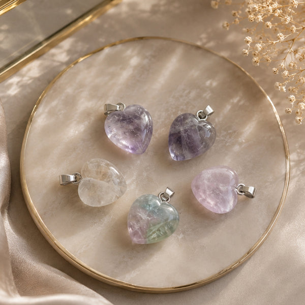 Pendentif Cœur d’Harmonie – Fluorite