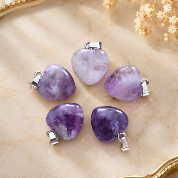 Pendentif Cœur de Sérénité – Améthyste