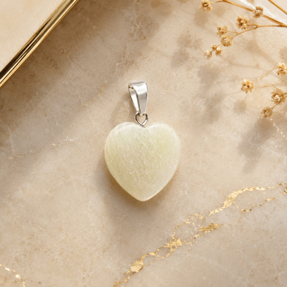Pendentif Cœur d’Harmonie – Jade de Chine