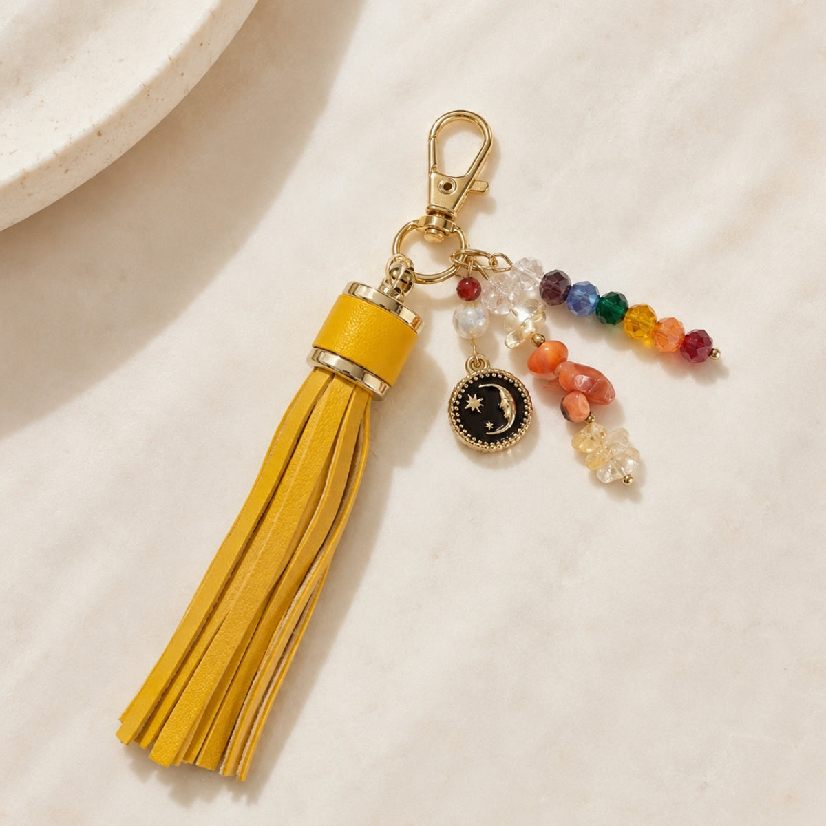 Talisman Harmonie des 7 Chakras – Cristaux, Citrine, Cornaline & Cristal de Roche