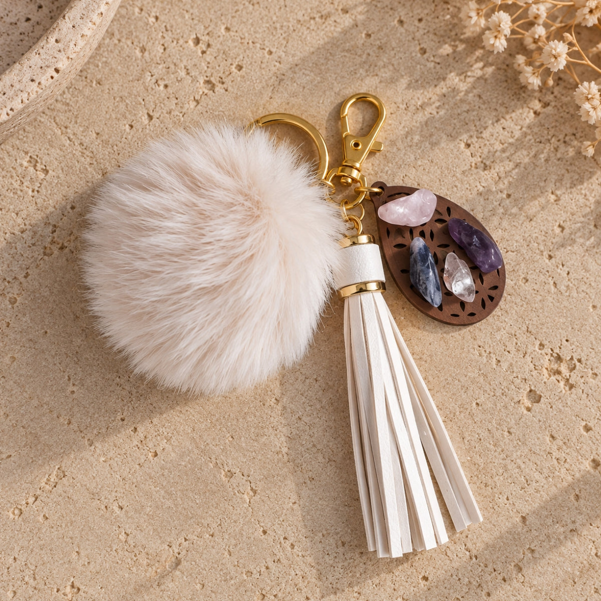 Talisman Douceur – Améthyste & Quartz Rose