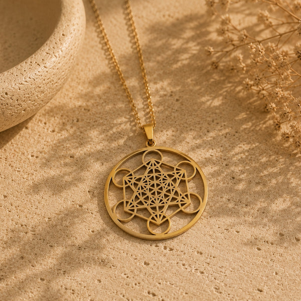 Collier Géométrie Sacrée – Cube de Métatron