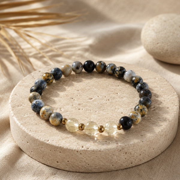 Bracelet Optimisme Océan – Jaspe Océan & Citrine