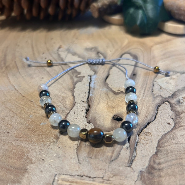 Force Rayonnante – Œil de Tigre, Citrine & Hématite