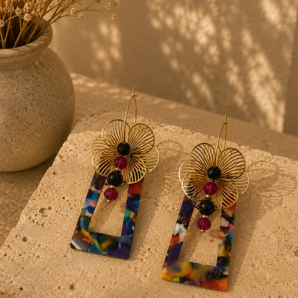 Boucles d’Oreilles Élégance Noire – Onyx