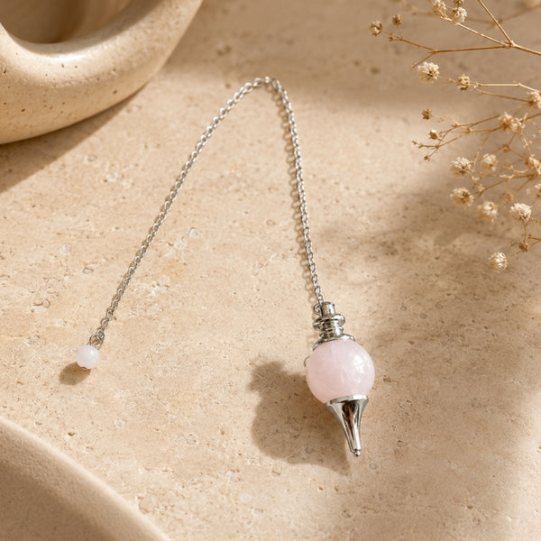Pendule Douceur du Cœur – Quartz Rose