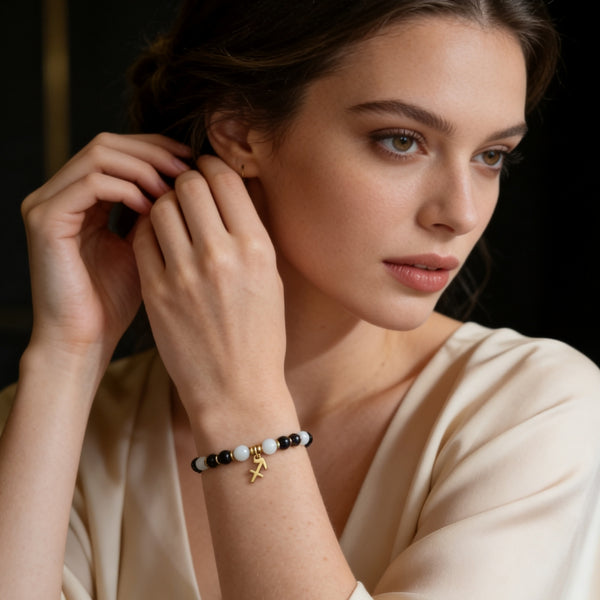 Bracelet Signe Sagittaire – Aigue-Marine & Tourmaline