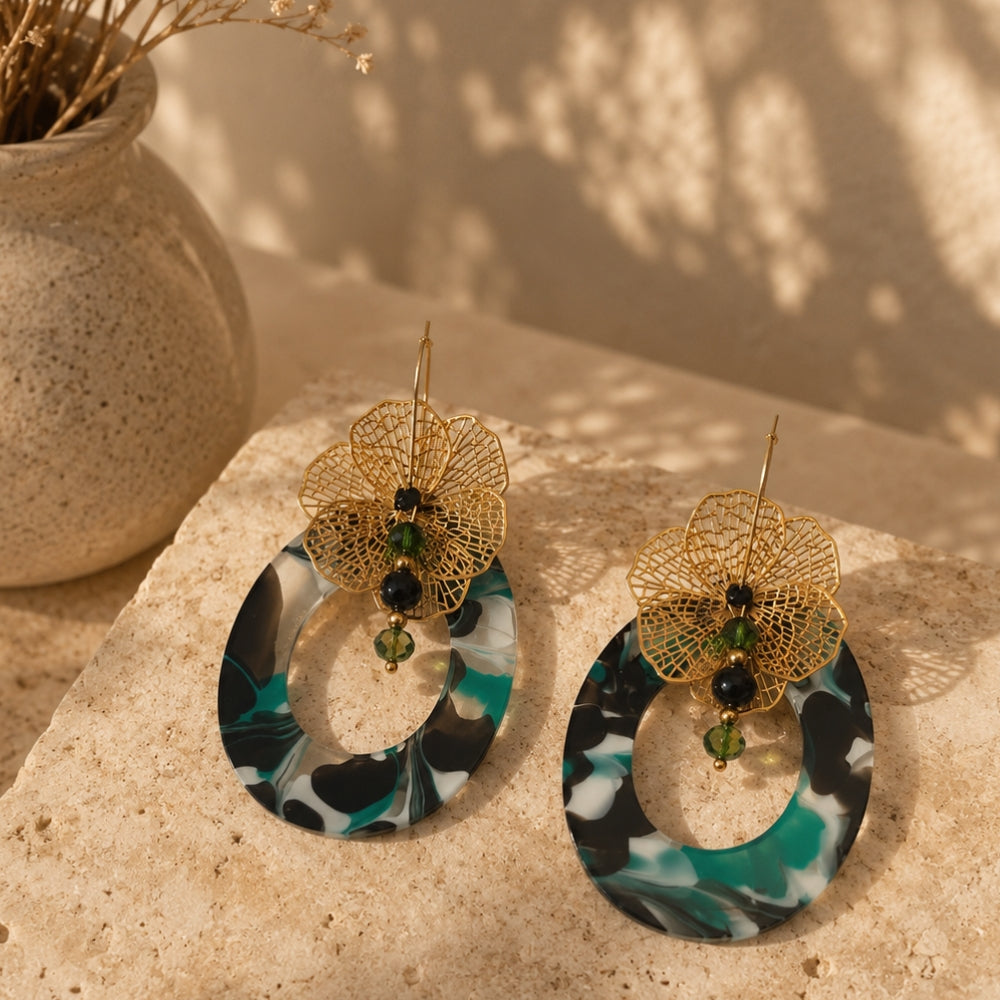 Boucles d'Oreilles Protection Noire – Tourmaline